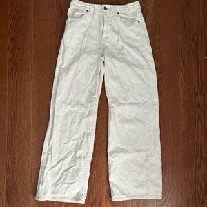 Madewell white superwide-leg jeans